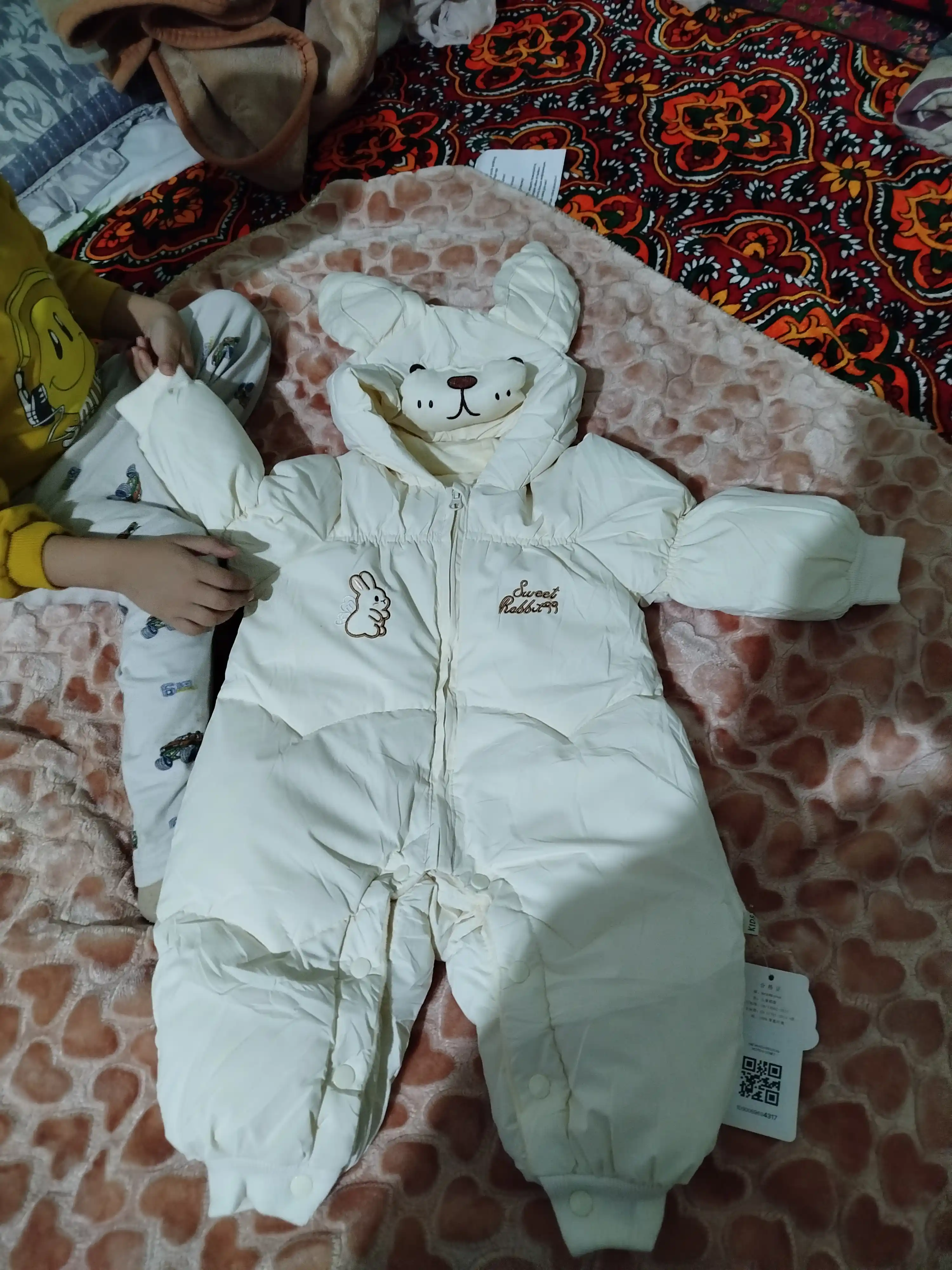 Комбинезон для новорожденных, зимний, теплый, детский, осень зима, для малыша