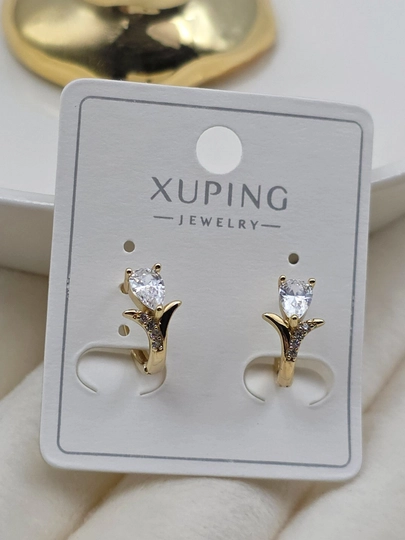 Женские серьги золотого цвета, бренд Xuping — LESHOES-XUP001-РАЗНОЦВ