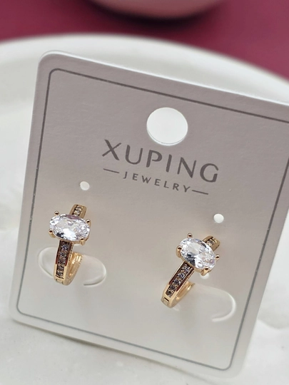 Женские серьги золотого цвета, бренд Xuping — LESHOES-XUP001-СВЕТСИН