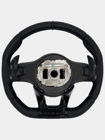 Avtomobil ruli Mercedes AMG qora Tiptronik RL, charmli, qora, seriy