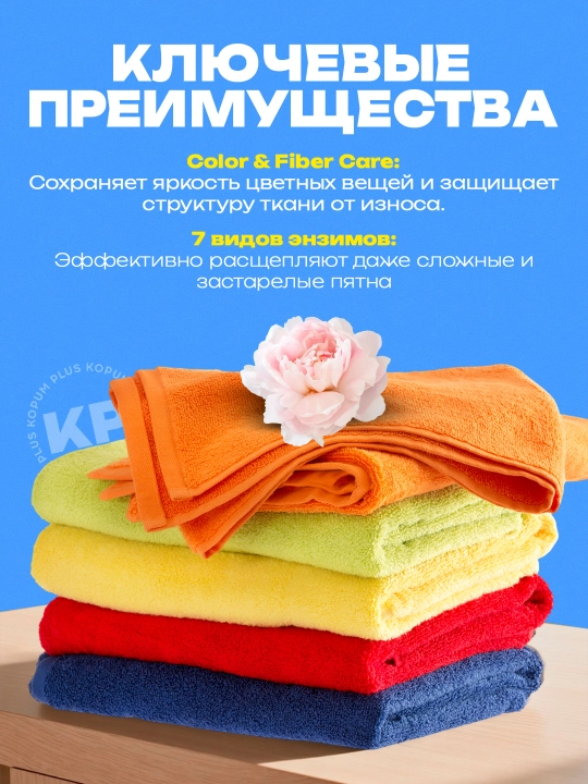 Гель для стирки белья, Kopum Plus, для всех типов тканей, 2.6 литров
