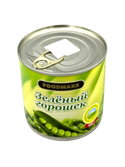Горошек зелёный Foodmaxx консервированный 400 г/425 мл, 2 шт