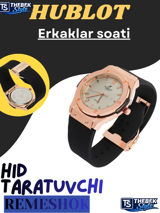 Hublot erkaklar soati, klassik va sport, erkaklar aksessuarlari, quti to‘plamida