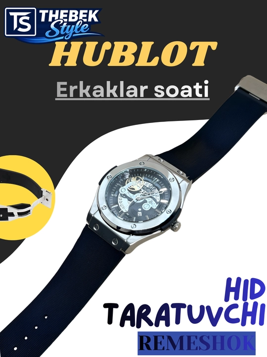 Hublot erkaklar soati, klassik va sport, erkaklar aksessuarlari, quti to‘plamida