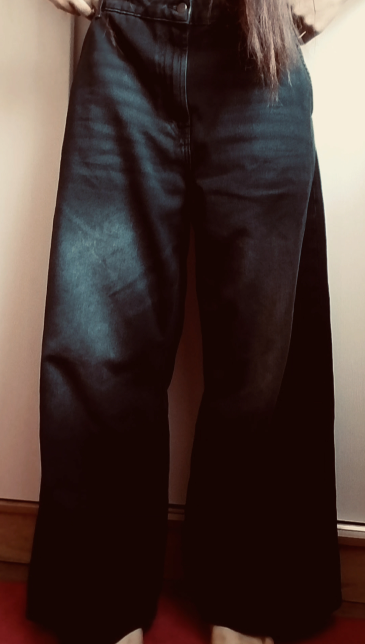 Keng jinsi, ayollar, baggi, qora baggy jeans y2k, paxta