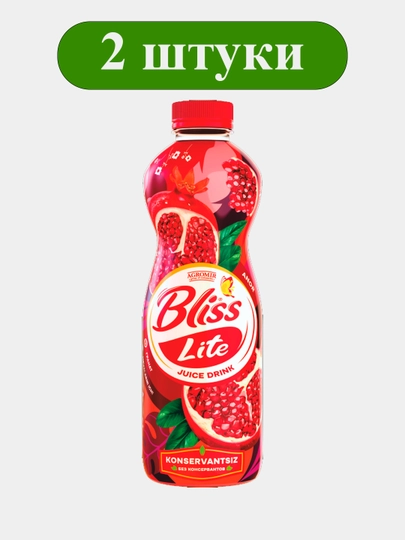 Сокосодержащий фруктовый напиток «Гранат–Яблоко» BLISS LITE 0,5 л × 12 шт, ПЭТ — HASAN3-BLISSLITEGRANATYAB
