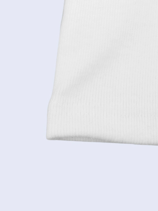Bolalar uchun oq rangli vodolazka, sviter, paxta, yumshoq (unisex), maktab, bog`cha uchun