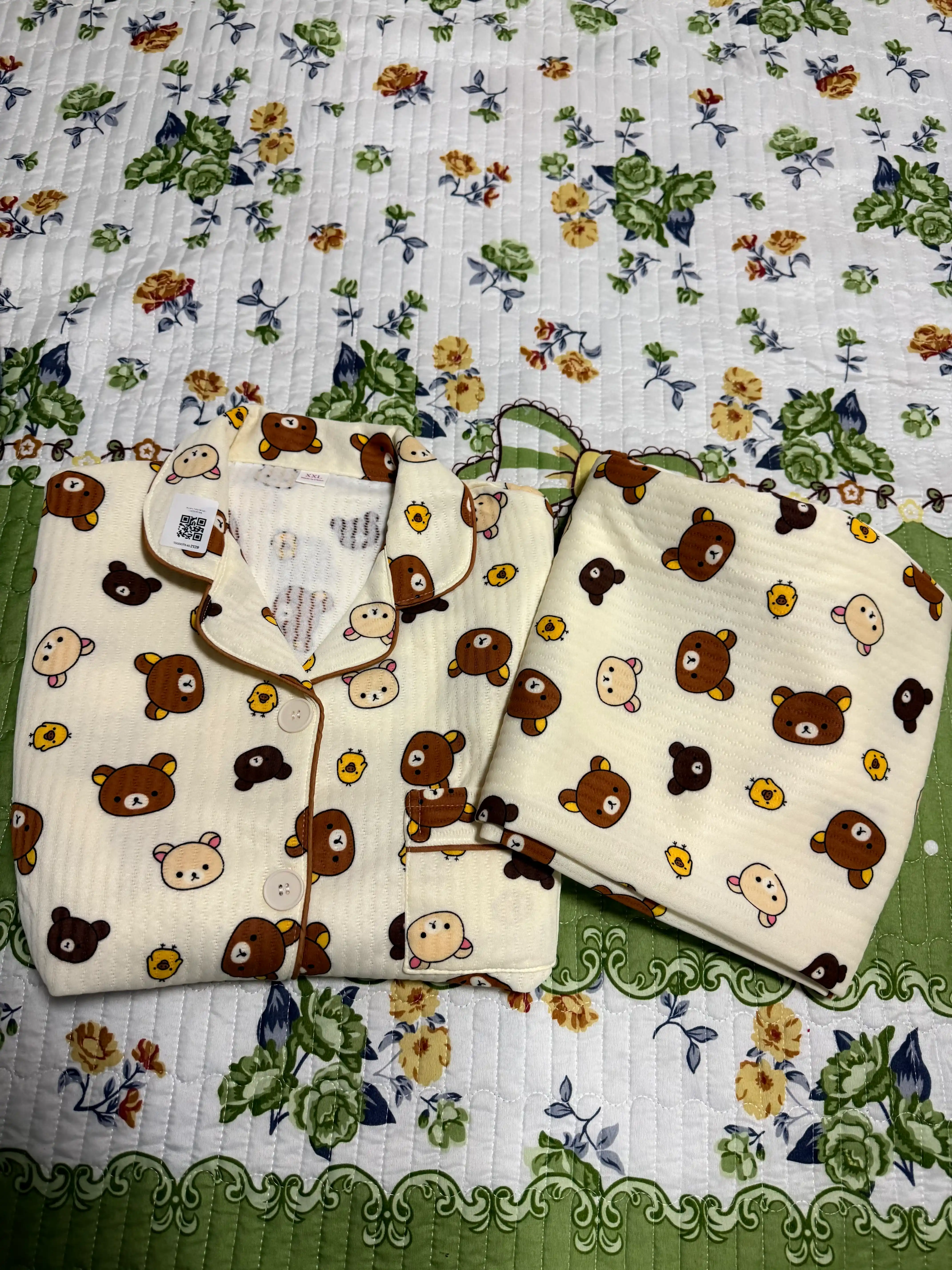 Pijama ayollar uchun 2 & 1da issiq pijama yumshoq mato dvoyka ayollar pijamasi, kuz qishki