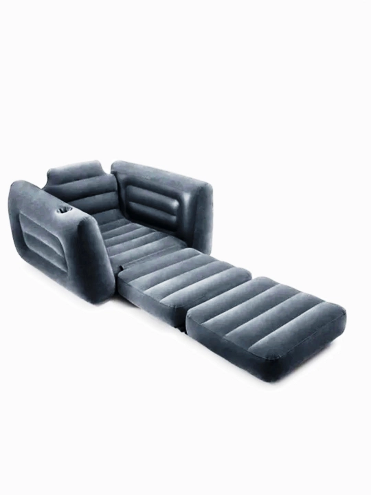 Intex 66551, надувное велюровое кресло 117-224-66 см