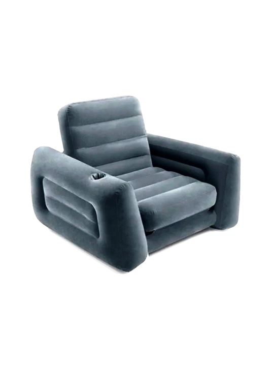 Intex 66551, надувное велюровое кресло 117-224-66 см