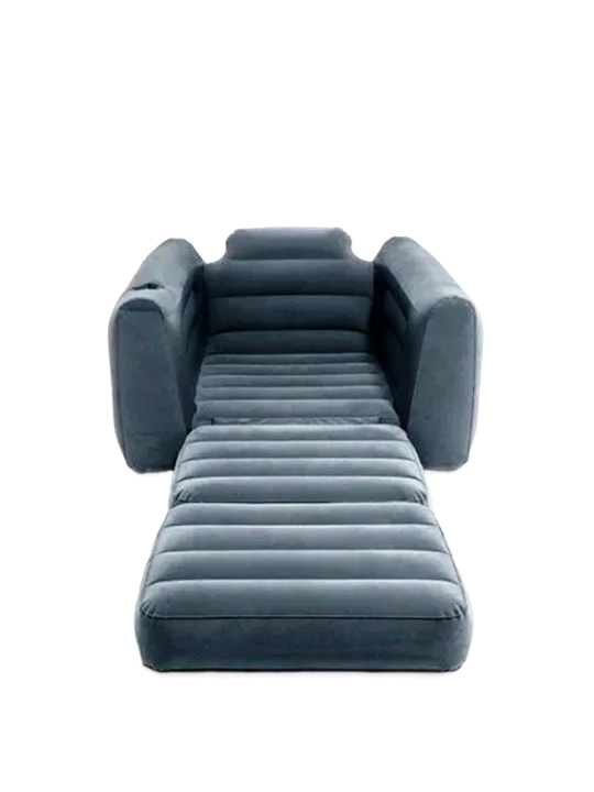 Intex 66551, надувное велюровое кресло 117-224-66 см