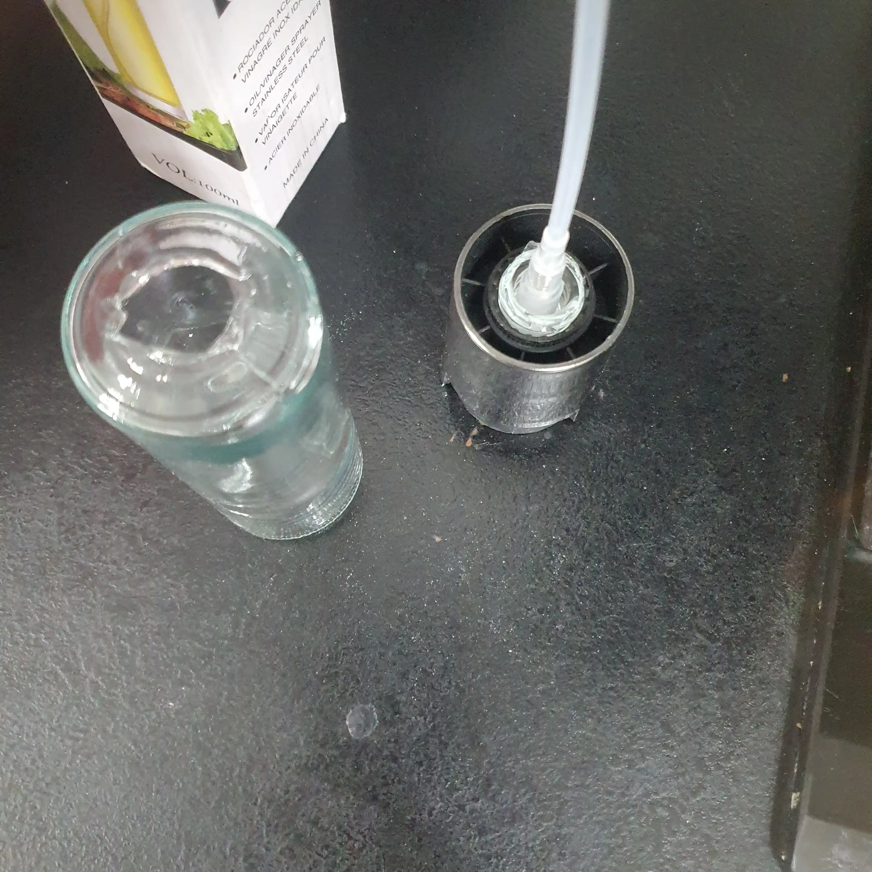 Yog', sous, sirka saqlash uchun shisha dispenser shishasi, sprey purkagichi