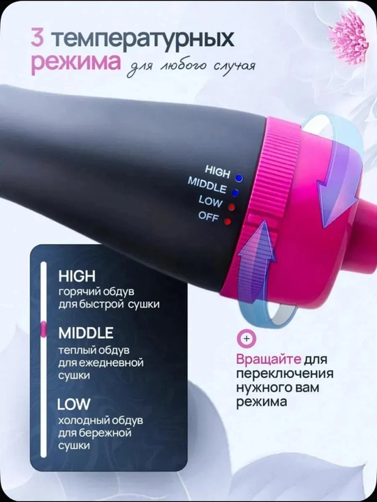 Фен расческа, для быстрой укладки волос One Step St-095, стайлер для объема волос, 3 в 1
