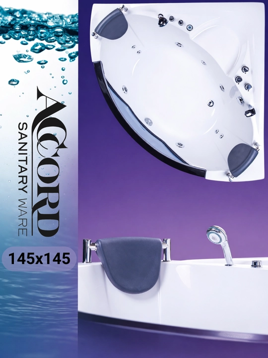 🛁 Акриловая угловая ванна Aquarius G40 140x140 Джакузи - 