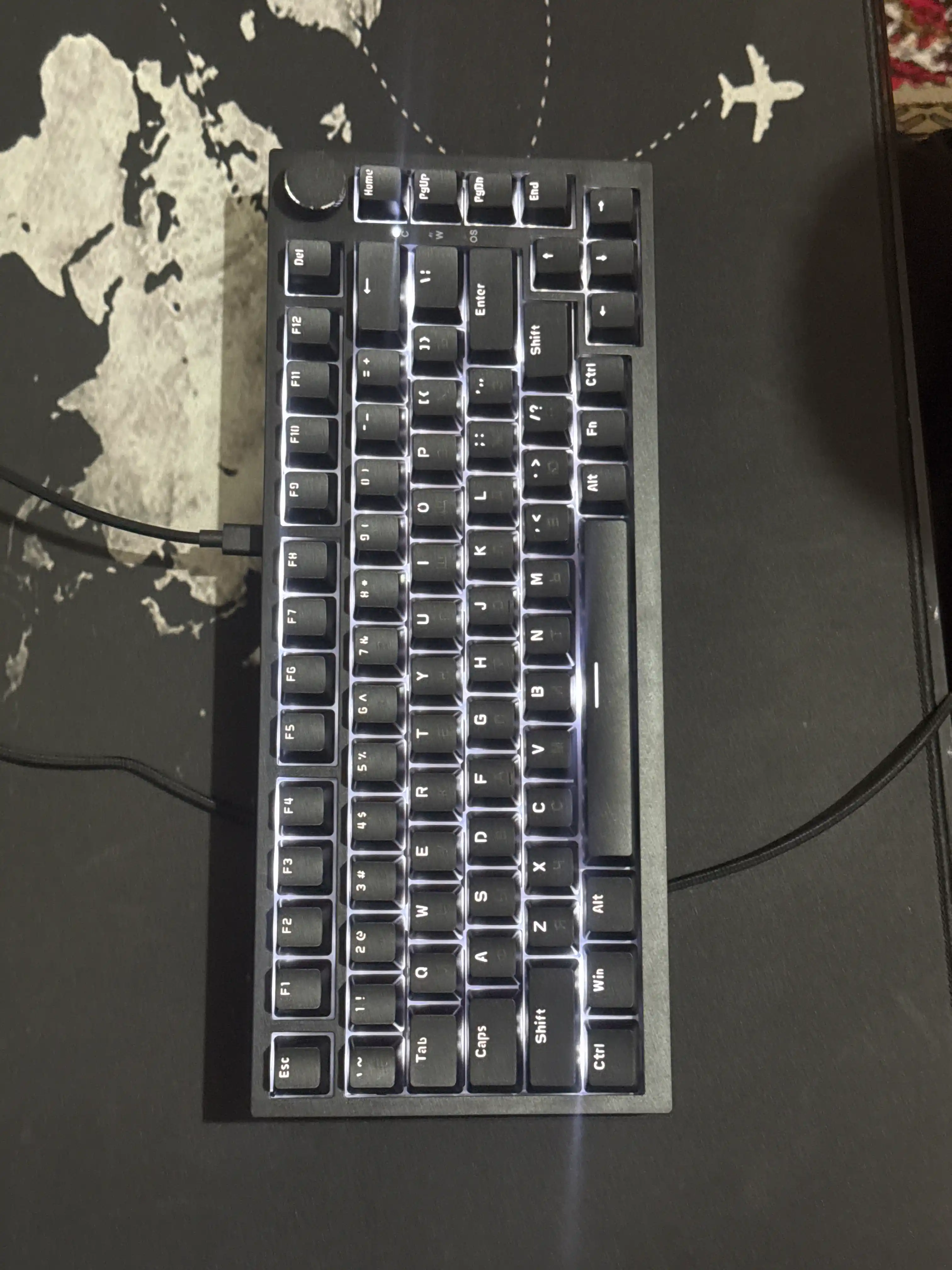 Mexanik klaviatura gaming uchun AJAZZ AK820, simli klavitura, yoritgichli