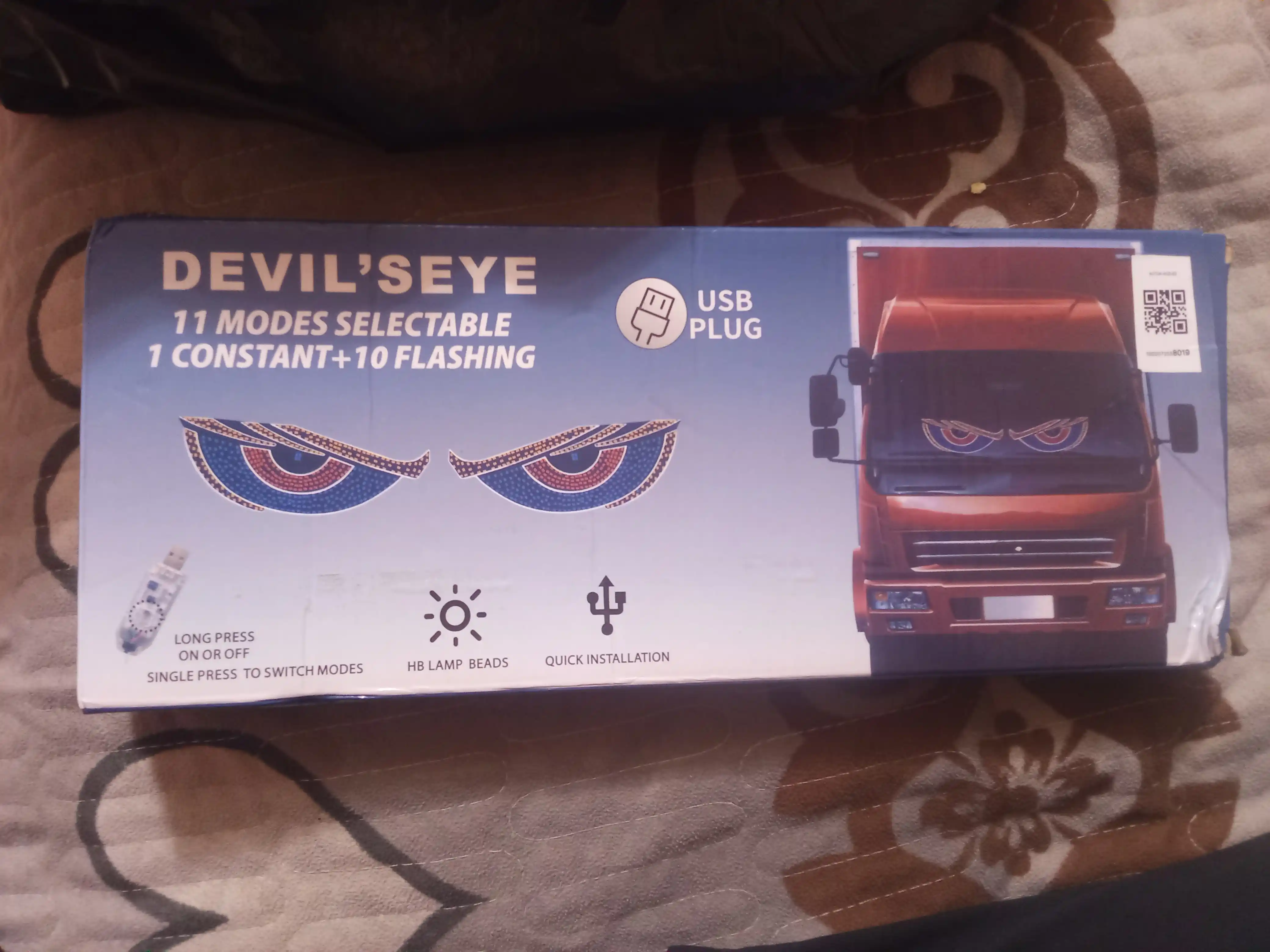 Светодиодная панель Глаза для автомобиля, 11 режимов, Devil Eyes