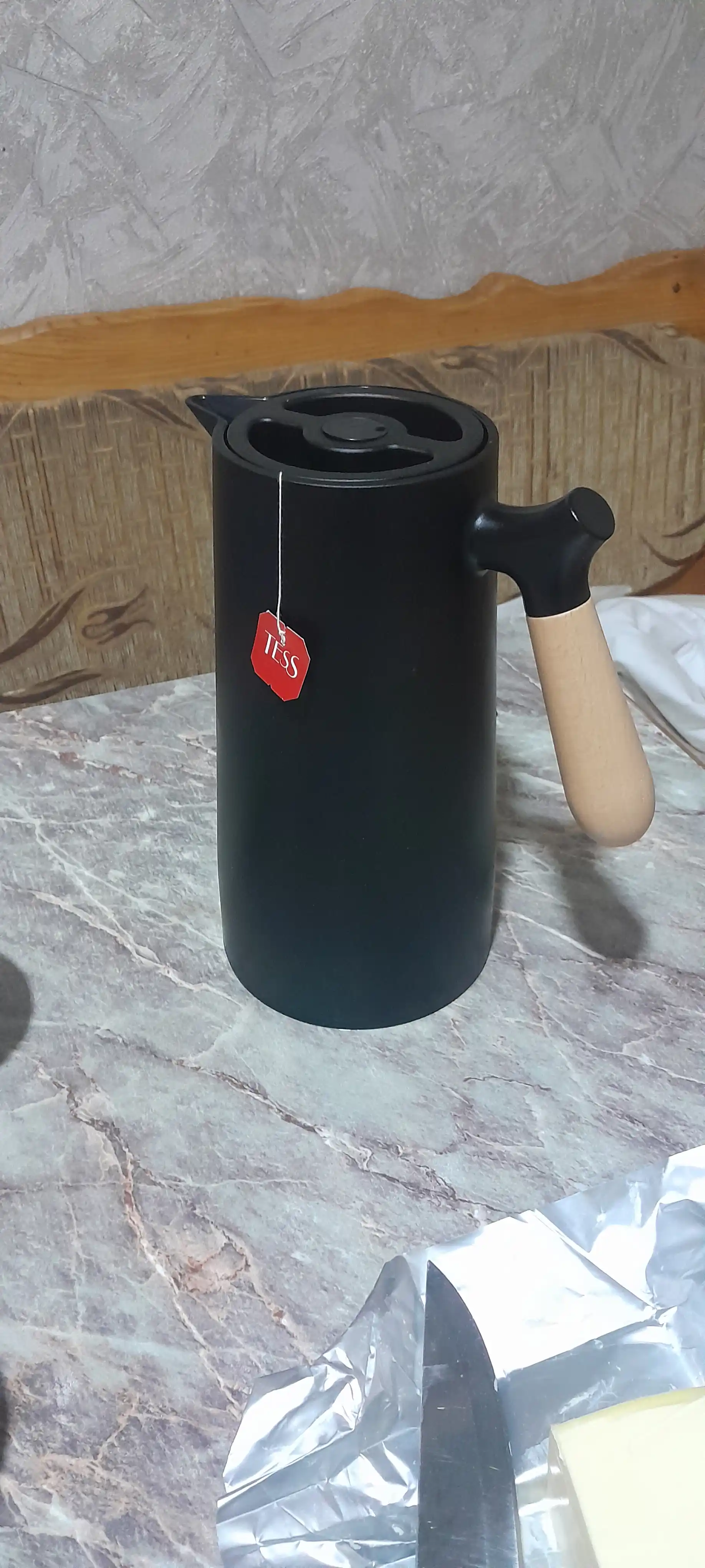 Termos choynak choy kofe va suv uchun issiq va sovuqni saqlaydi shisha kolbali, 1 litr