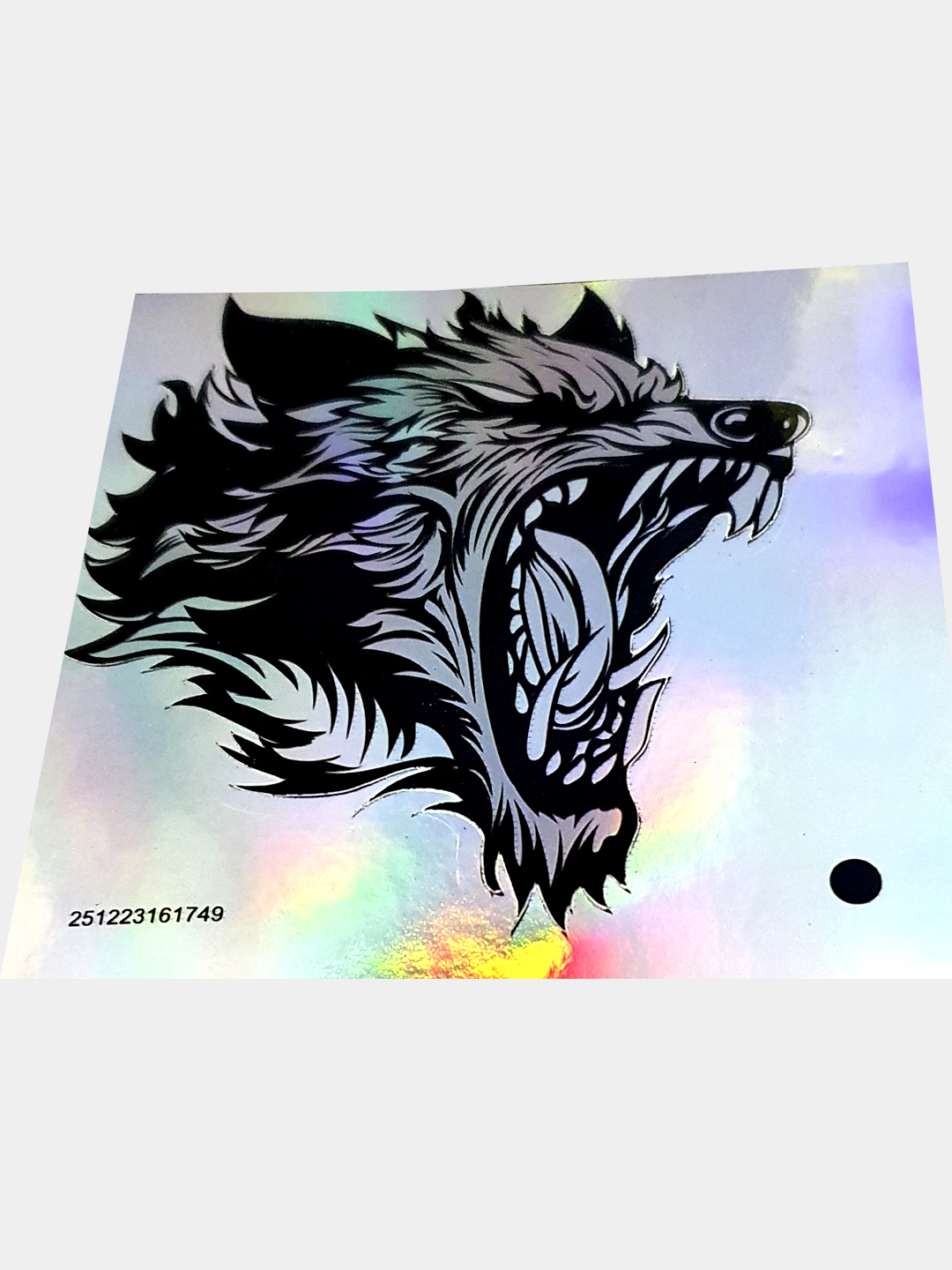 Vinil stiker yolg'iz bo'ri gologramma vinil, shaxsiyat qo'shadi - 