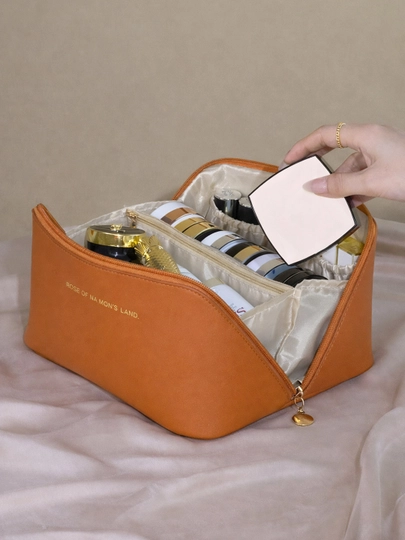 Косметичка женская, органайзер для косметики 4 цвета — KUMALL-HANDBAG-ШОКОЛ