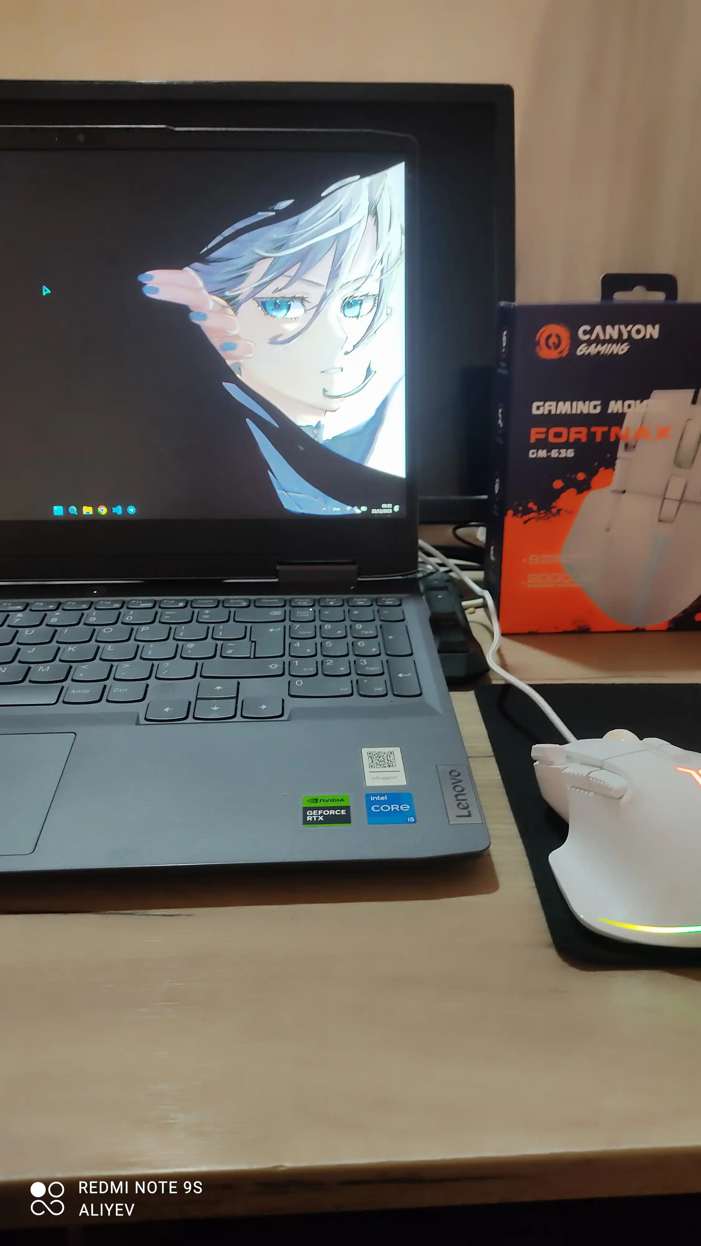 Gaming sichqoncha simli CANYON Fortnax GM-636, RGB yoritgich bilan