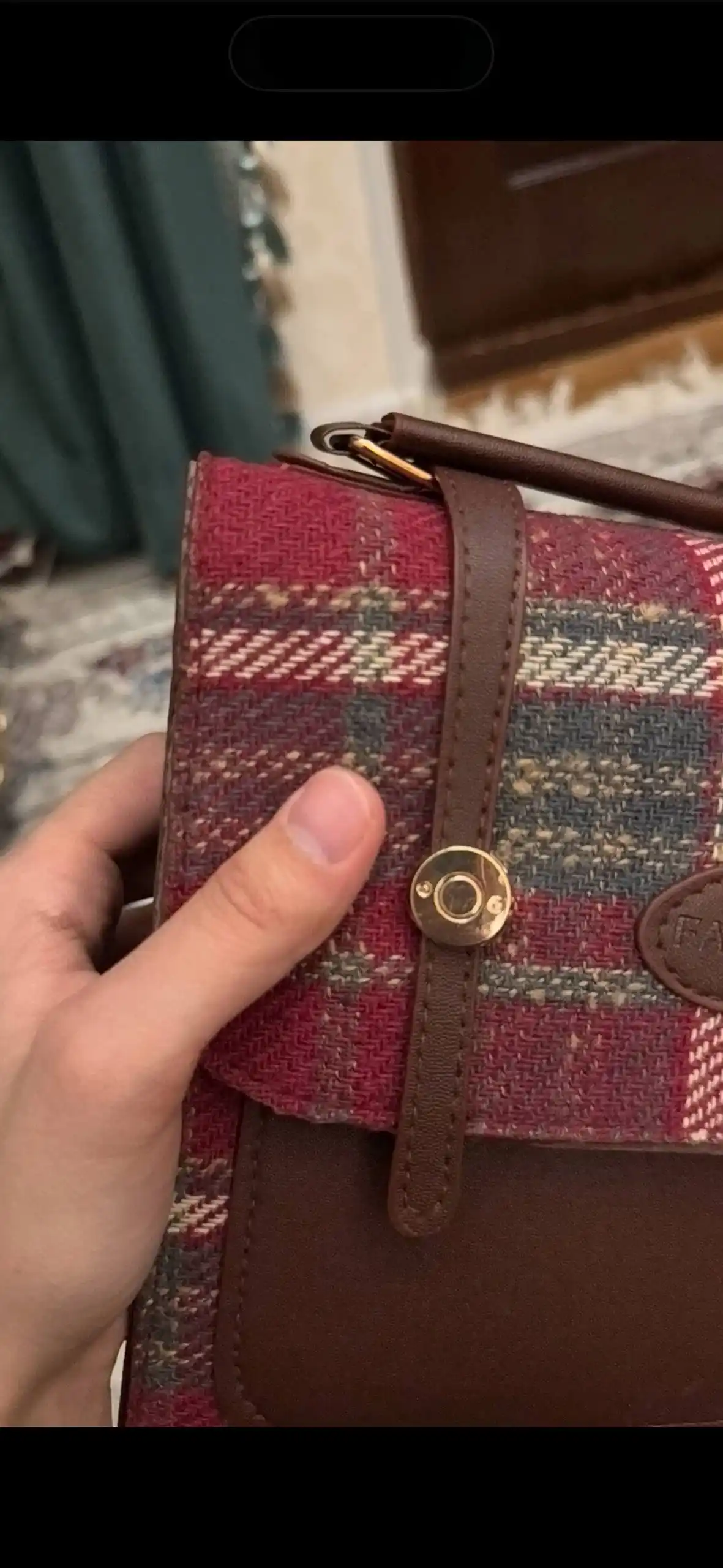 Ayollar klassik charm sumkasi, katakli