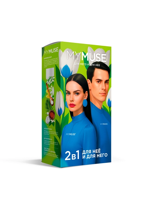 MYMUSE sovg‘a to‘plami dush geli va kepekka qarshi shampun-balzam
