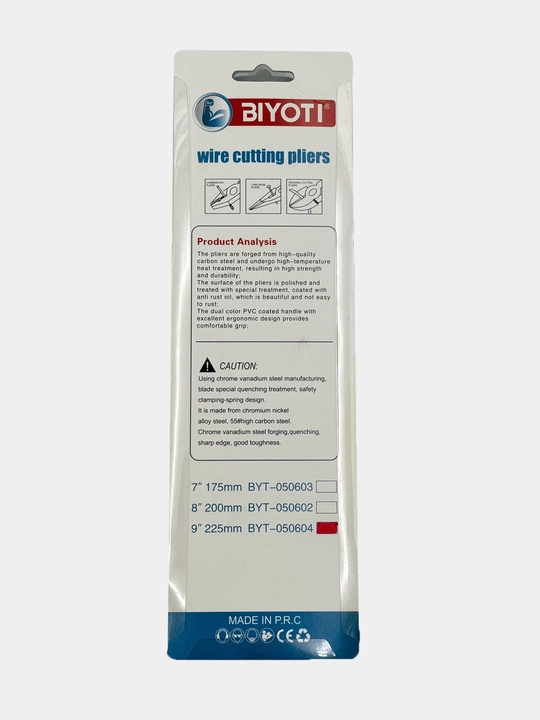 Плоскогубцы комбинированные BIYOTI 9" (225 мм) — усиленные, сталь CR-V