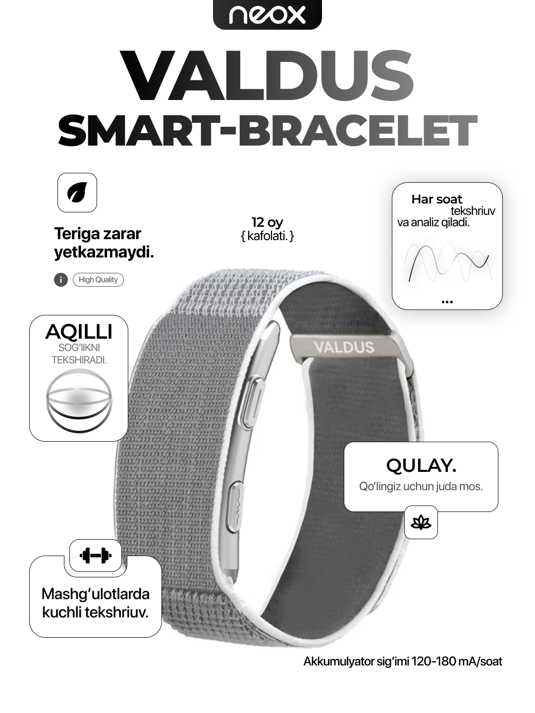 Fitnes-braslet VALDUS 2025 VITRO