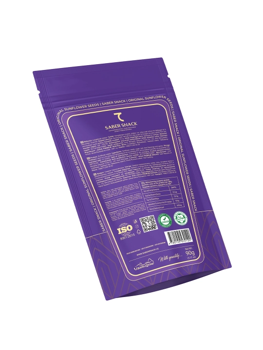 Семена подсолнечника со вкусом кокоса от Saber Snack, 90 гр в вакуумной упаковке