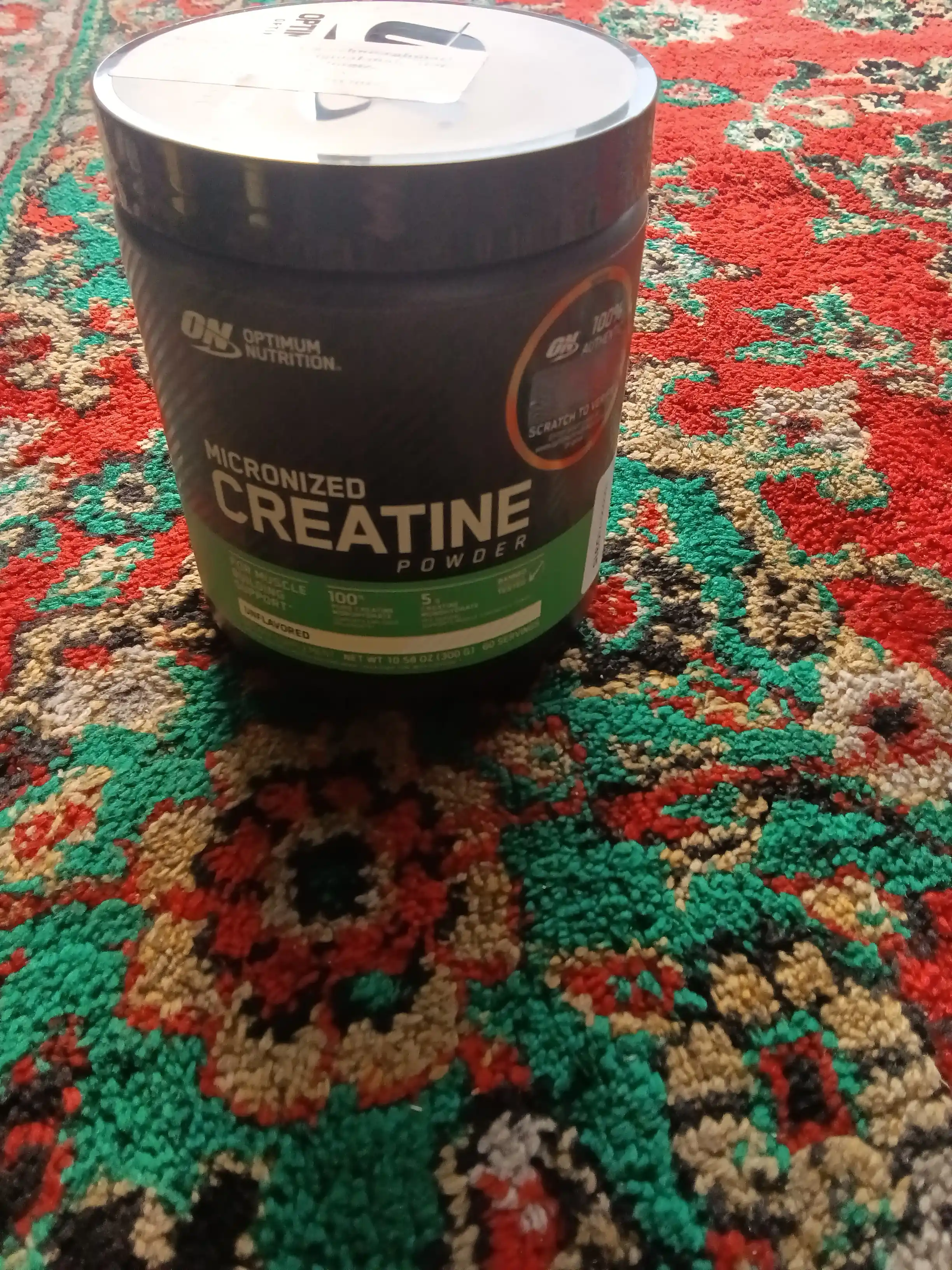 Optimum Nutrition Micronized Creatine Powder kreatin, 300 g, 60 ta porsiya