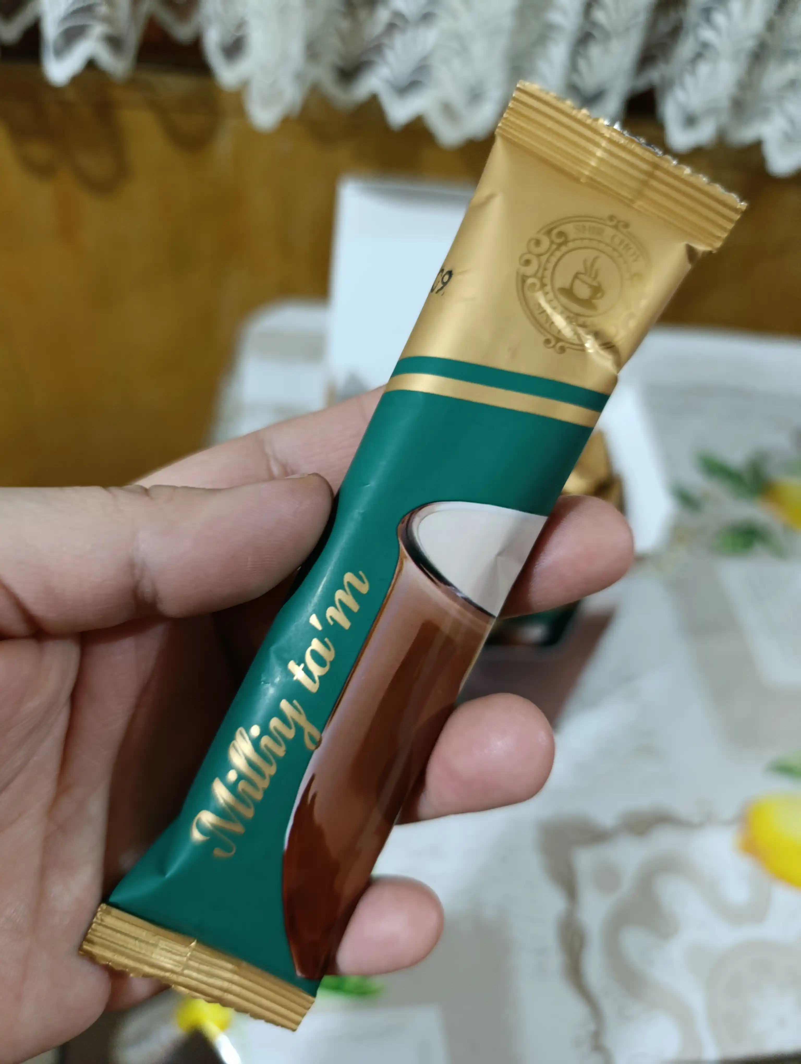 Shirchoy sutli choy, tez tayyorlanadigan qaymoqli ta’mli Halol portsiyalangan 20ta paketik