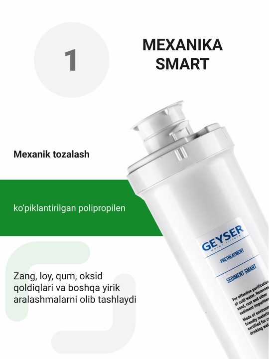 Geyser Optima Start uchun almashtirish patronlari to'plami, suv filtri uchun 3 ta patron