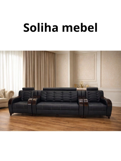 Zamonaviy va hashamatli dizaynda ishlab chiqilgan ushbu divan to‘plami - 