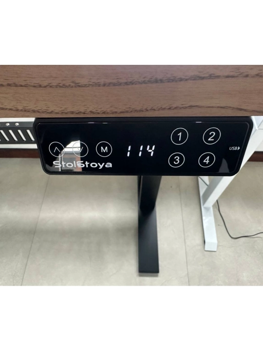 StolStoya Стол с регулировкой высоты титан Design 160*80 SEY650DWW16080