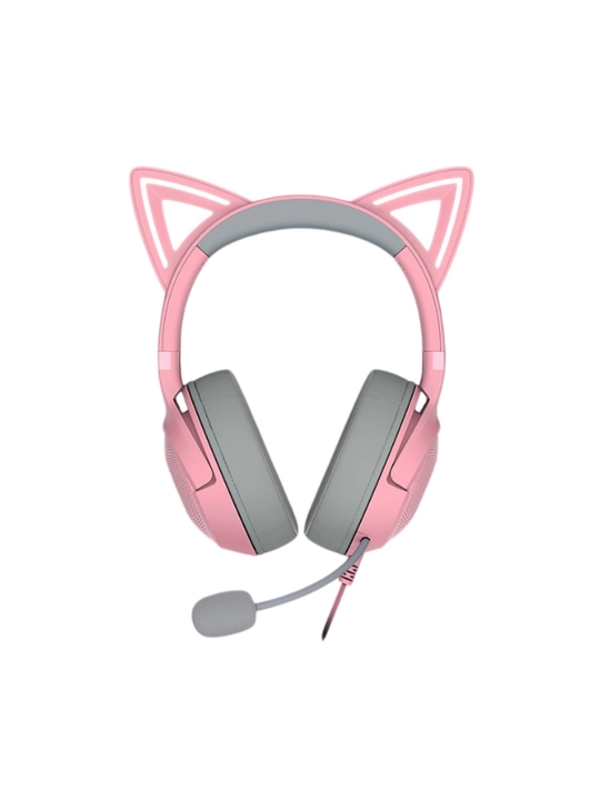 Razer Kraken Kitty V2 simli o‘yin quloqchinlari, RGB yoritgichi, USB, quloqchinlar