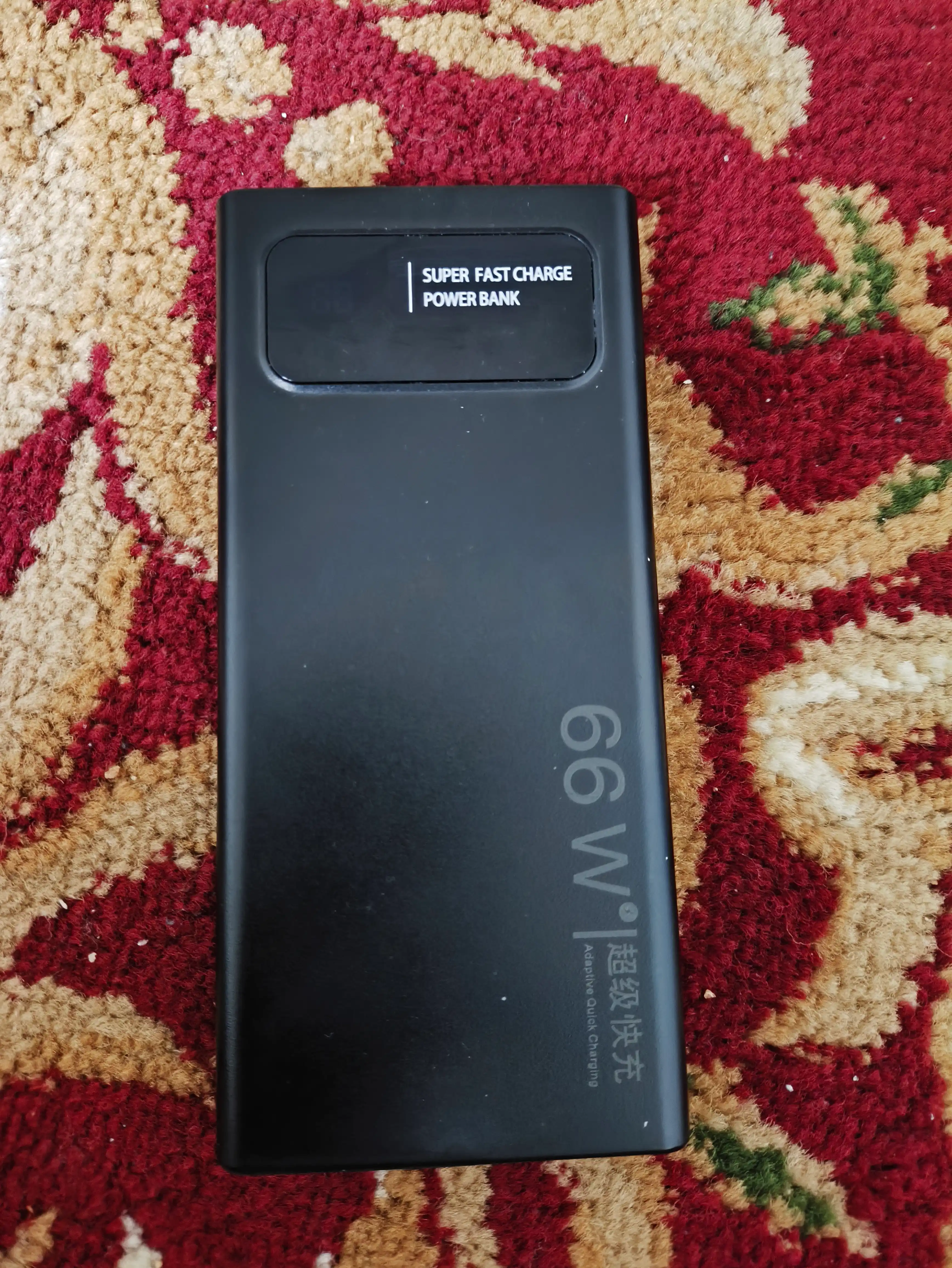 Tashqi Power Bank batareyasi, 66W, 20000 mA, tez zaryadlash, 22,5 Vt