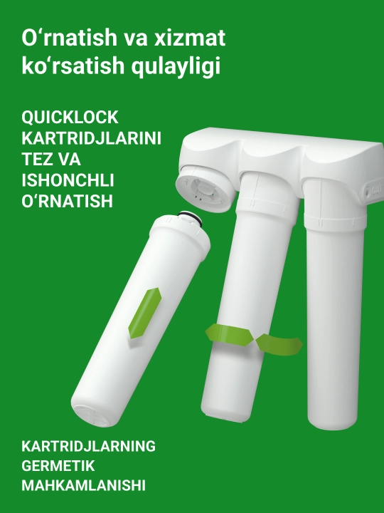 Geyser Smart MaxBio lavabo uchun suv filtri, qattiq suv uchun, viruslar va bakteriyalardan
