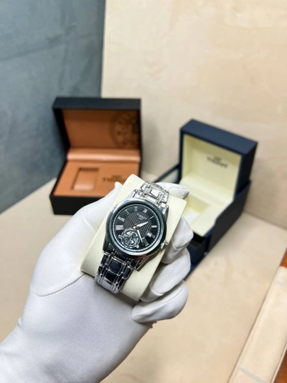 Мужские наручные часы Tissot, современный дизайн, уникальный стиль, в подарочной коробке — CLEANNE-TISSOT32SKLET-ЧЕРНСТЕ