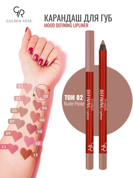 Карандаш для губ Golden Rose Mood Defining Lipliner