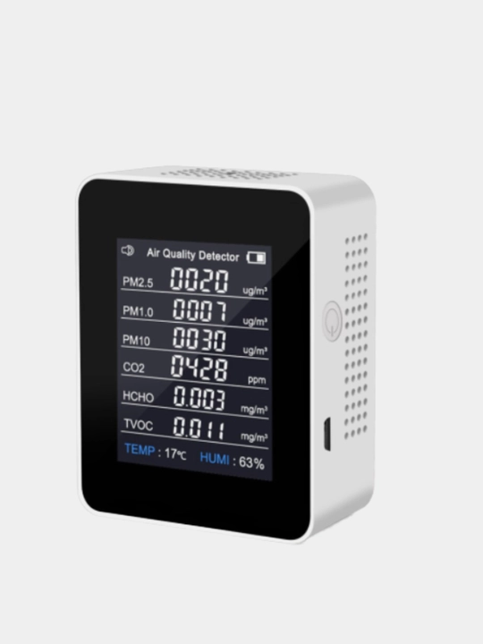 Детектор качества воздуха 8 в 1-CO₂, PM2.5, PM1.0, PM10, HCHO, TVOC