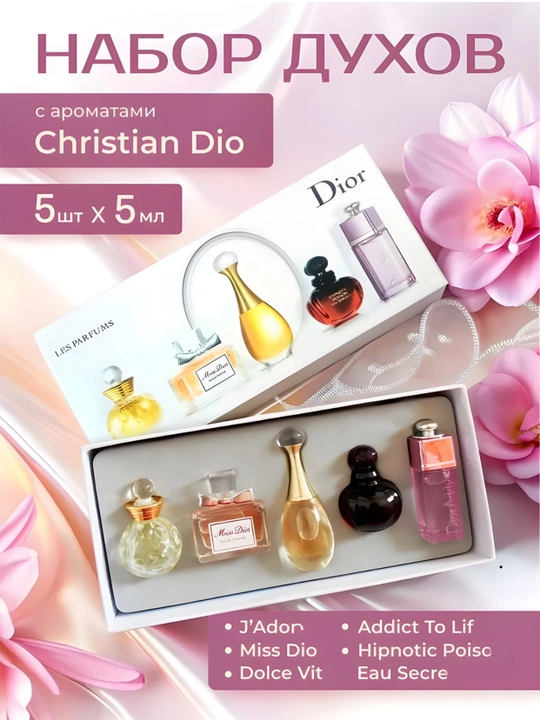 DIOR, Les Parfums, 5 в 1 — роскошная и элегантная коллекция ароматов для женщин, 100 мл - 