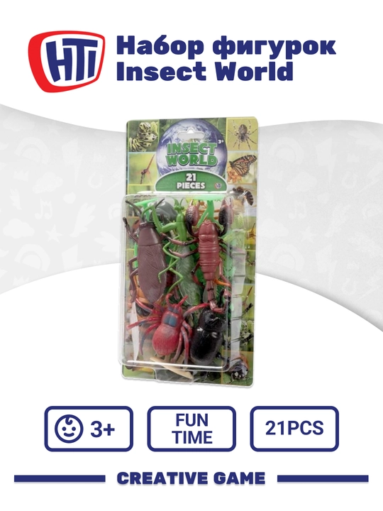Hti Insect World haykalchalar to'plami, 21 ta element - 