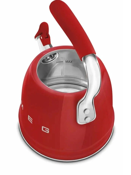 SMEG choynak, metall, 2 litr, retro dizayn, 3 xil rang, ergonomik ruchka