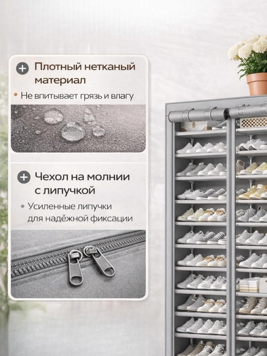 Шкаф обувница, тканевый шкаф для хранения обуви, полка для обуви