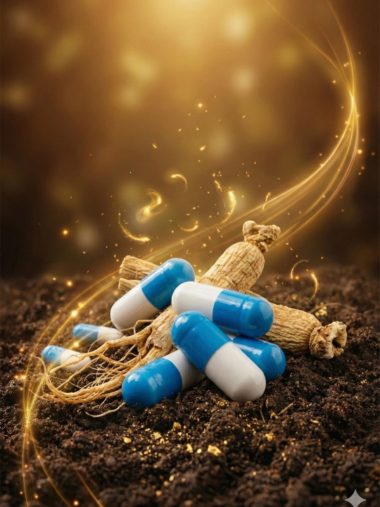 Panax Ginseng – экстракт корейского женьшеня, 500 мг, 90 капсул, энергия и выносливость