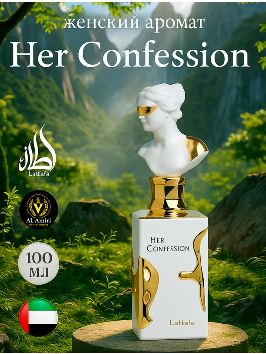 HER CONFESSION, LATTAFA, роскошный и элегантный аромат для мужчин и женщин, 100 мл - 