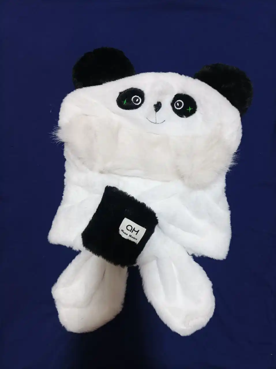 Panda, ayiq, miki, shapka, sharf, qo‘lqop 3tasi 1da issiq, yumshoq