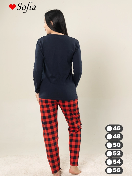 Ayollar pijamasi, 100% paxta