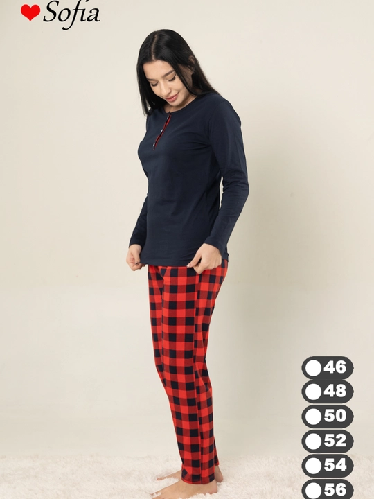 Ayollar pijamasi, 100% paxta
