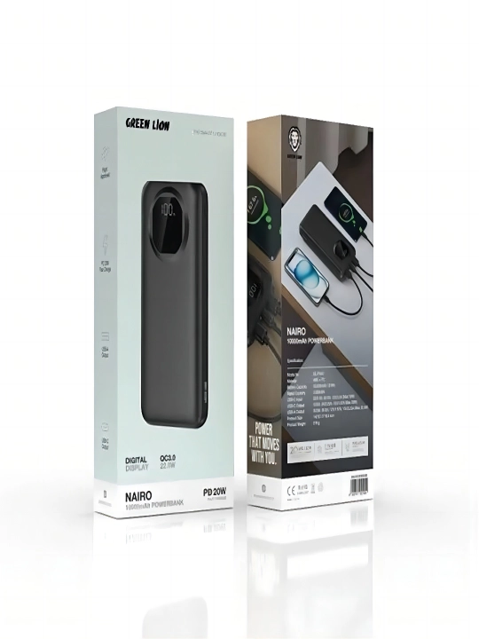 GREEN LION 10 000 mAh Powerbank — har doim quvvat bilan birga - 